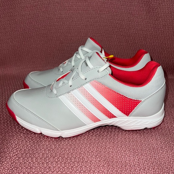 Adidas Tech Response Soft Spike Golf Shoes in Grey Pink Size 8.5 - Picture 2 of 9